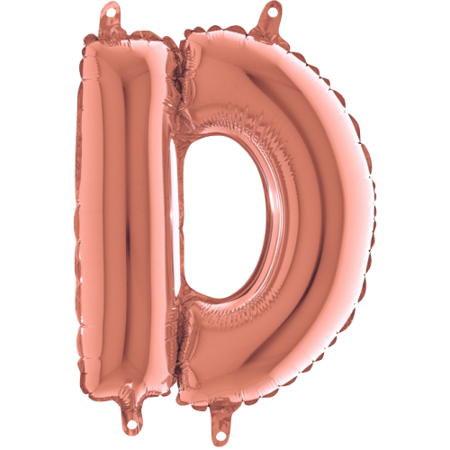 Balón písmeno D rose gold 35 cm