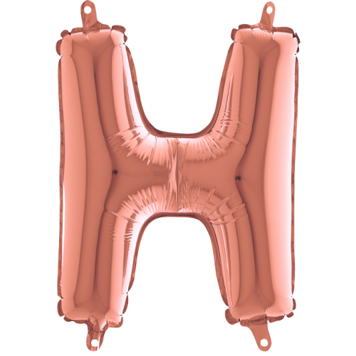 Balón písmeno H rose gold 35 cm