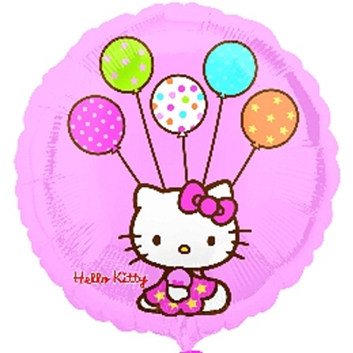 Balón Hello Kitty s balónmi