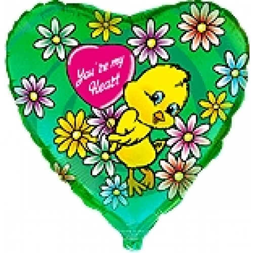 Balón Kačiatko zelené - kvety