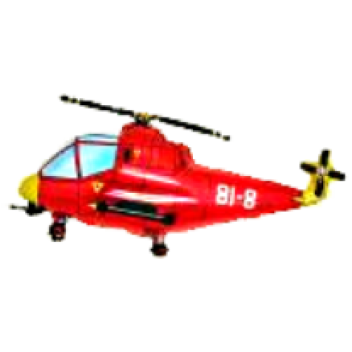 Balón Vrtuľník červený