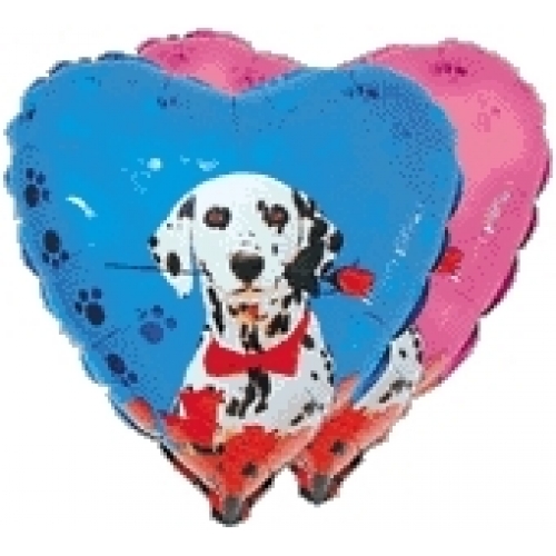Balón Dalmatín s ružou modrý
