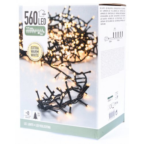 Svetelná reťaz 560 LED teplá žltá