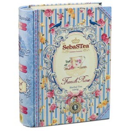 Čaj SebaSTea kniha 100g French Rose