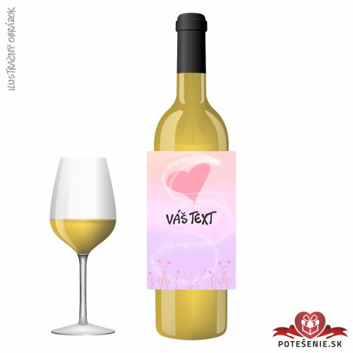 Valentínske darčekové víno, motív V064