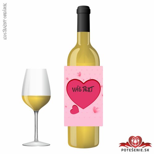 Valentínske darčekové víno, motív V052
