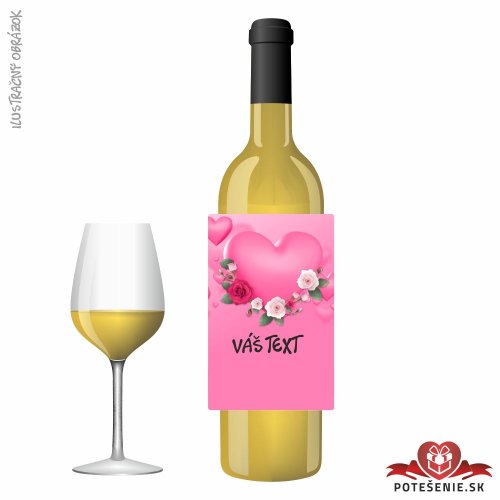 Valentínske darčekové víno, motív V050