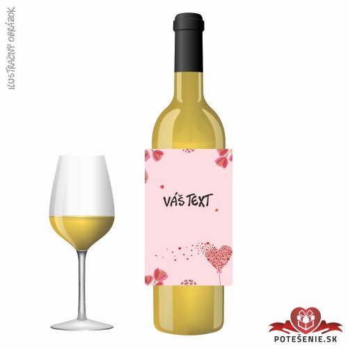 Valentínske darčekové víno, motív V047