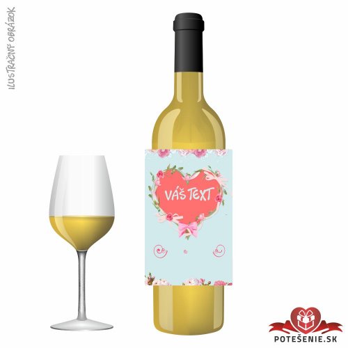 Valentínske darčekové víno, motív V036