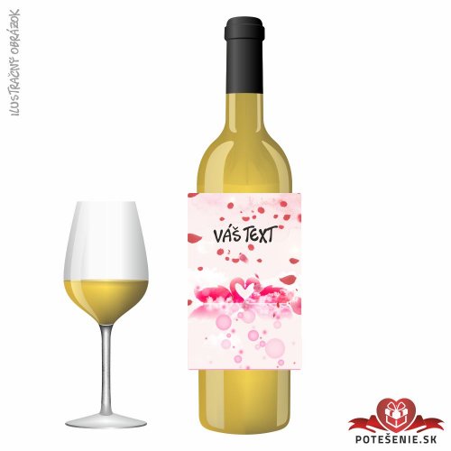 Valentínske darčekové víno, motív V028