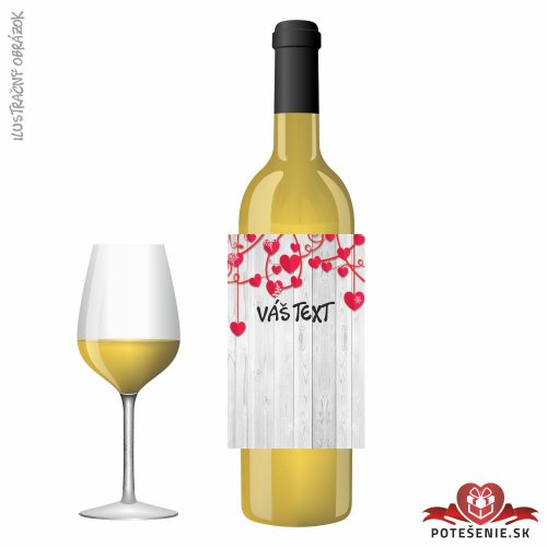 Valentínske darčekové víno, motív V016