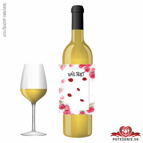 Valentínske darčekové víno, motív V006