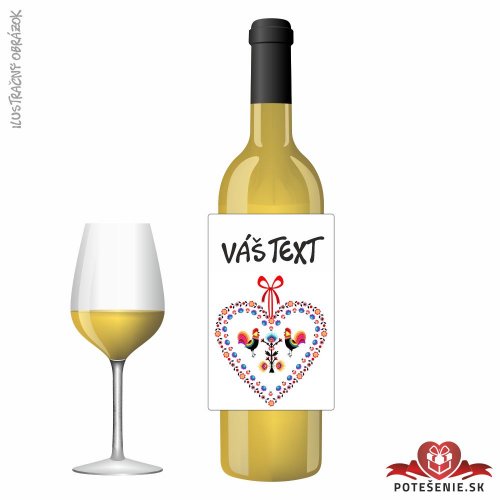 Valentínske darčekové víno, motív V081
