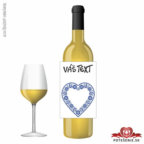 Valentínske darčekové víno, motív V085