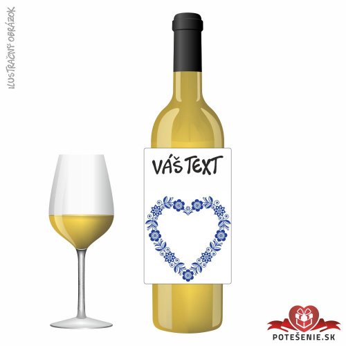 Valentínske darčekové víno, motív V087