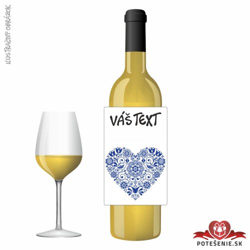 Valentínske darčekové víno, motív V088