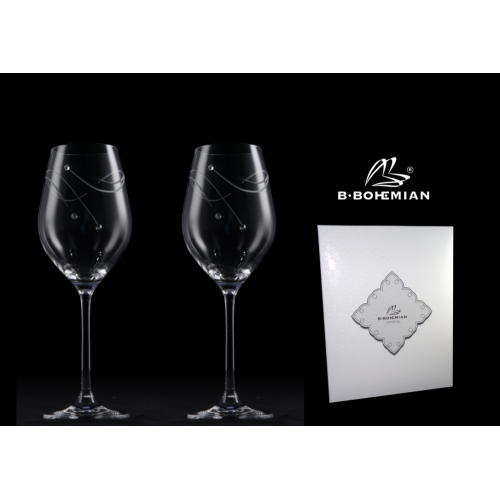 Pohár na víno Gravity, Swarovski Elements, 360 ml 2 ks