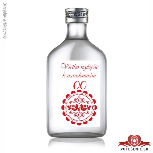 Narodeninová fľaštička alkoholu