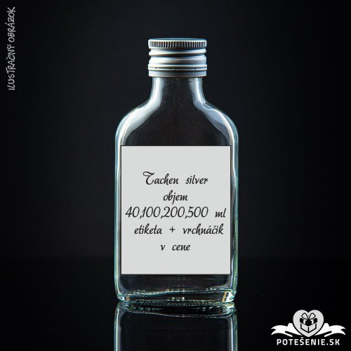 Prázdna svadobná fľaša Taschen Silver 100 ml