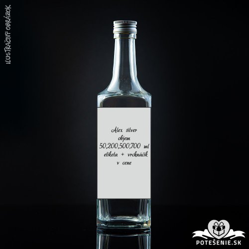 Prázdna svadobná fľaša Alex Silver 50 ml, 200 ml, 500 ml, 700 ml
