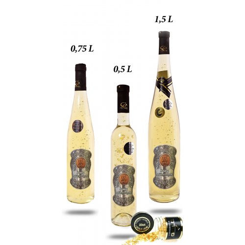 Ajándék palack - (0-90) év Irsai Olivér 23 karát- Születésnap fém címke 0,5 L