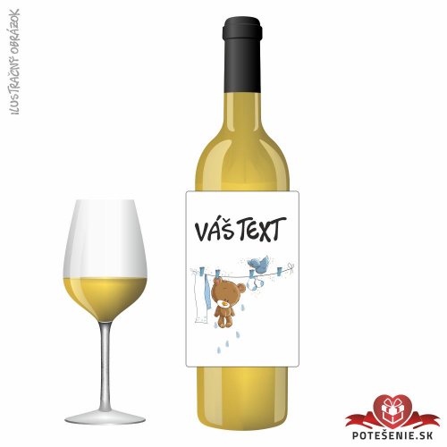 Víno na krstiny, chlapec na šnúre