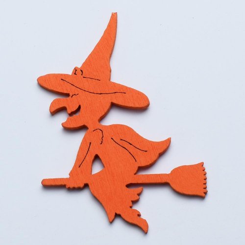 Výrez ježibaba s/8 8cm oranž