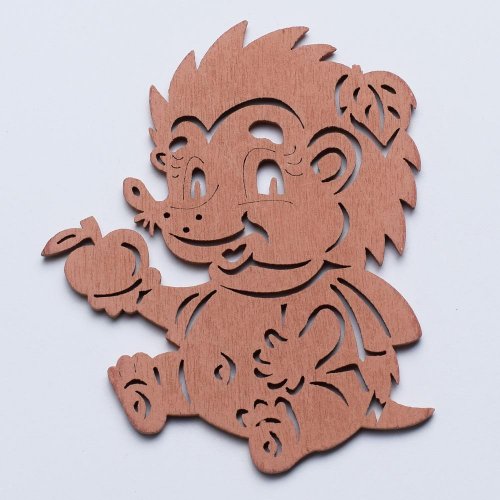 Výrez ježko s/6 8cm hnedá