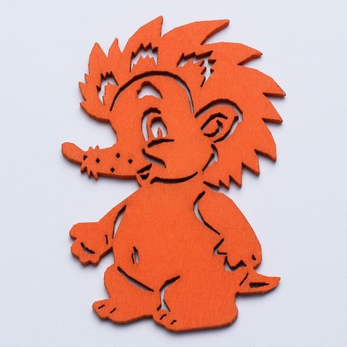 Výrez ježko s/6 8cm oranž