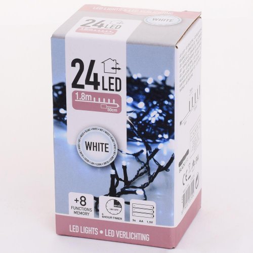 LED svet/24 w, interiér/exteriér, timer, bat, funk 8