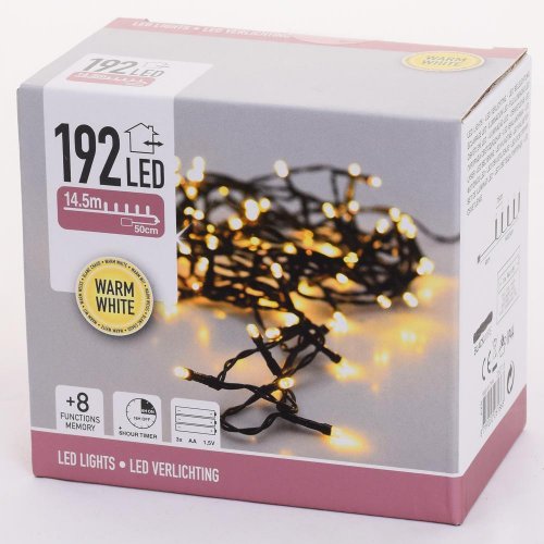 Led svet/192/ ww,ind/out,timer,bat,funk8 - Vianočné osvetlenie