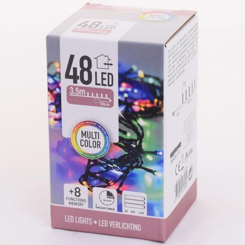 Led svet/48/multi,ind/out,bat,timer,funk8