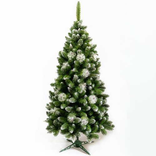 Vianočný strom biely gh12 s chocholcami 220 cm