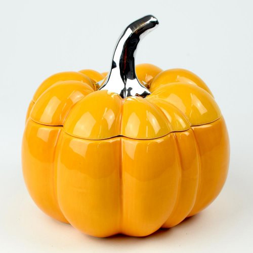 Tekvica dóza porcelán oranžová 17.7*17.2*16.1cm