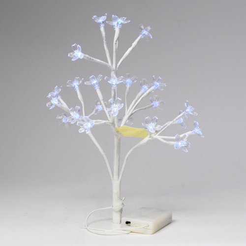 Strom cold led kvety biely 36cm