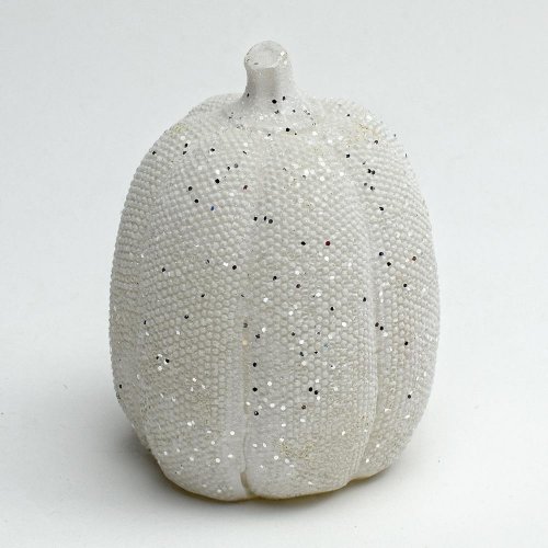 Tekvica led polyres biela 7,5x10cm