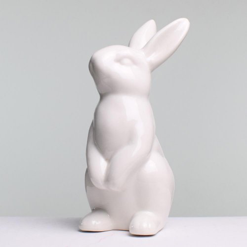 Zajac porcelán biely 7x5x13