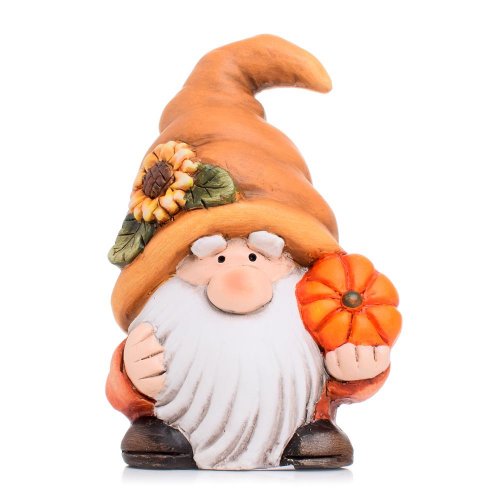 Trpaslík s tekvicou oranž.11.5*7.2*14.8cm - Jesenné dekorácie