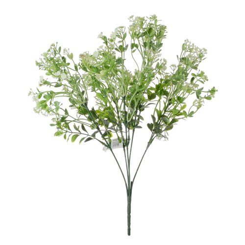 Zápich kvietky biele poprašené 36cm