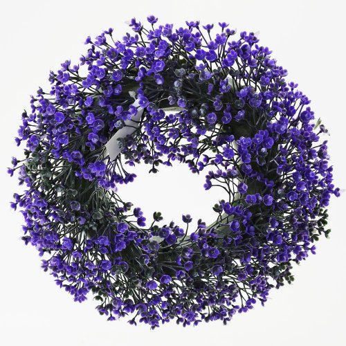 Veniec kvet/plast fialový 26cm