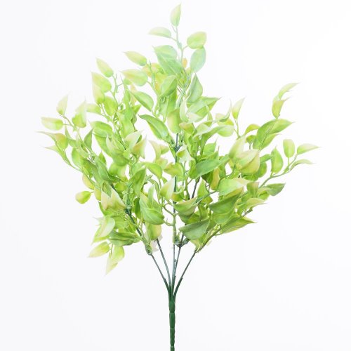 Zápich lístky zeleno-biele 35cm