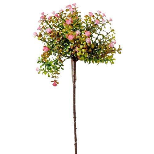 Zápich mini kvietky ružové 34cm - Umelé kvety