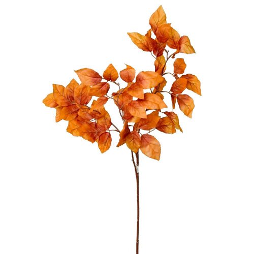 Konár listy oranžové 85cm - Umelé kvety