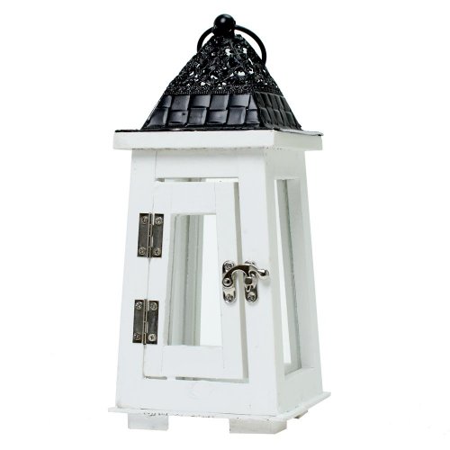 398fl/s lampáš drevo biely s 11,5x11,5x27,5cm