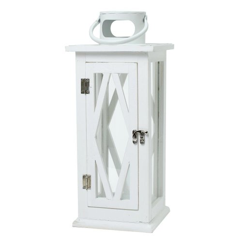 405fl/s lampáš drevo biely s 16,5x16,5x41/48cm