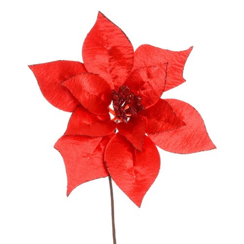 Vian. ruža/ poinsetia červená 20cm