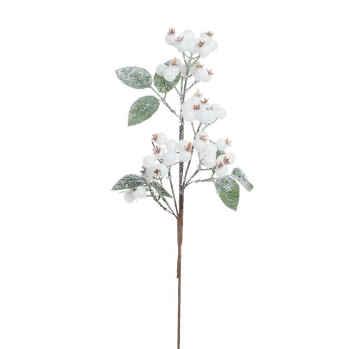 Vian. konárik bie šípky, zeleň, ľad, gliter 50cm - Umelé kvety