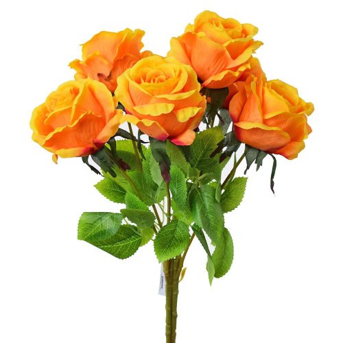 Kytica ruža čajová oranžová 45cm