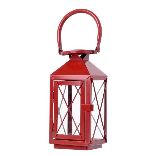 Lampáš kovový malý /červený /aae331250 30cm