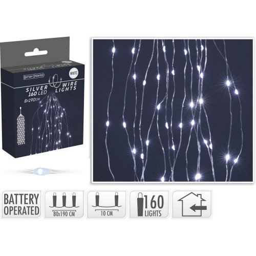 Led svetielka /160/drôt/kaskada bo w, ind, ax9730220 bo - Vianočné osvetlenie